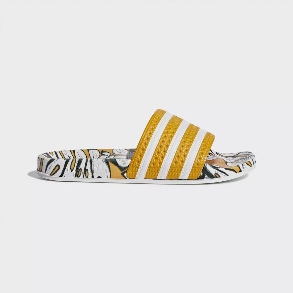 Adidas Adilette Chanclas Amarillos Para Mujer (MX-38311)